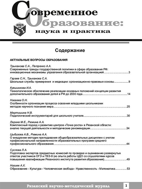 "Современное образование: наука и практика" №1 (24) 2025
