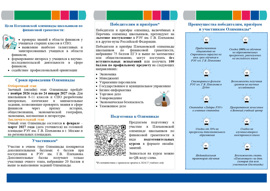 Плехановская олимпиадашкольников пофинансовой грамотностидля учащихся 8-11 классов иСПО Плехановская олимпиадашкольников пофинансовой грамотностидля учащихся 8-11 классов иСПО